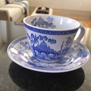Spode Blue Room “Georgian” series tea cup & saucer set ROME